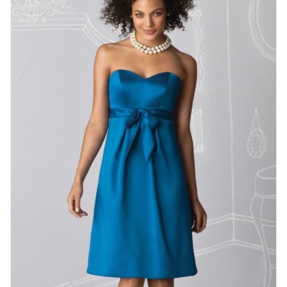 After Six Strapless Satin dress Size: 6 NEW WITH TAGS